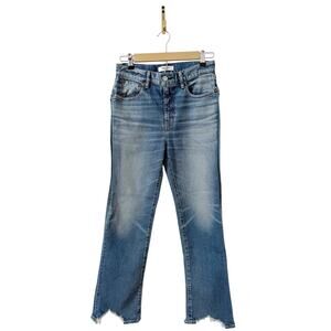 Moussy Vintage Briarwood Flare Raw Hem Jeans US 26